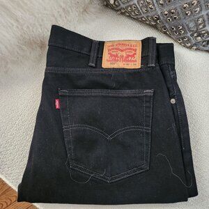 Levis 505 Classic Red Tab Straight‎ Fit Black Denim Jeans Sz. 40x34 NWOT